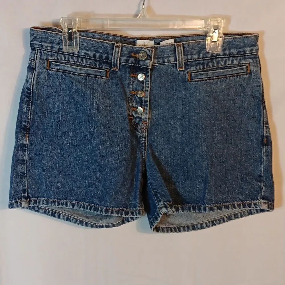 Calvin Klein Button Fly Low Rise Denim Shorts